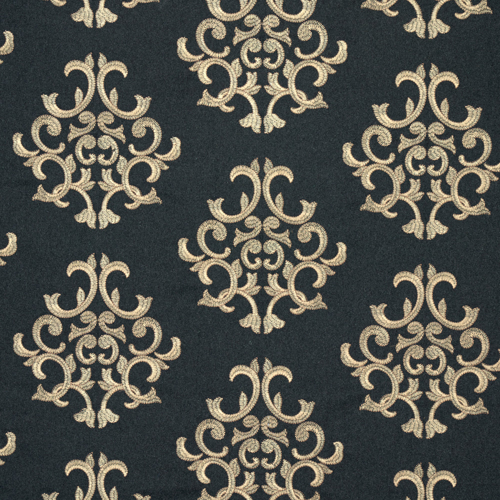 Byron Embroidered Wool | CHARCOAL