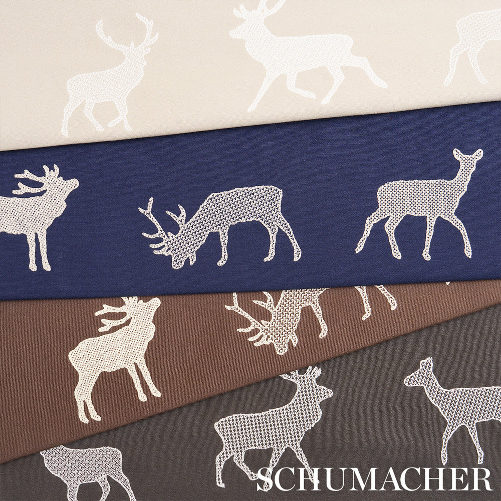 Caribou Embroidery | Charcoal