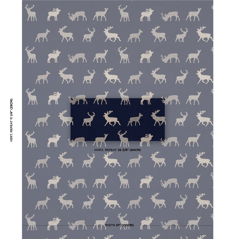 CARIBOU EMBROIDERY | Navy