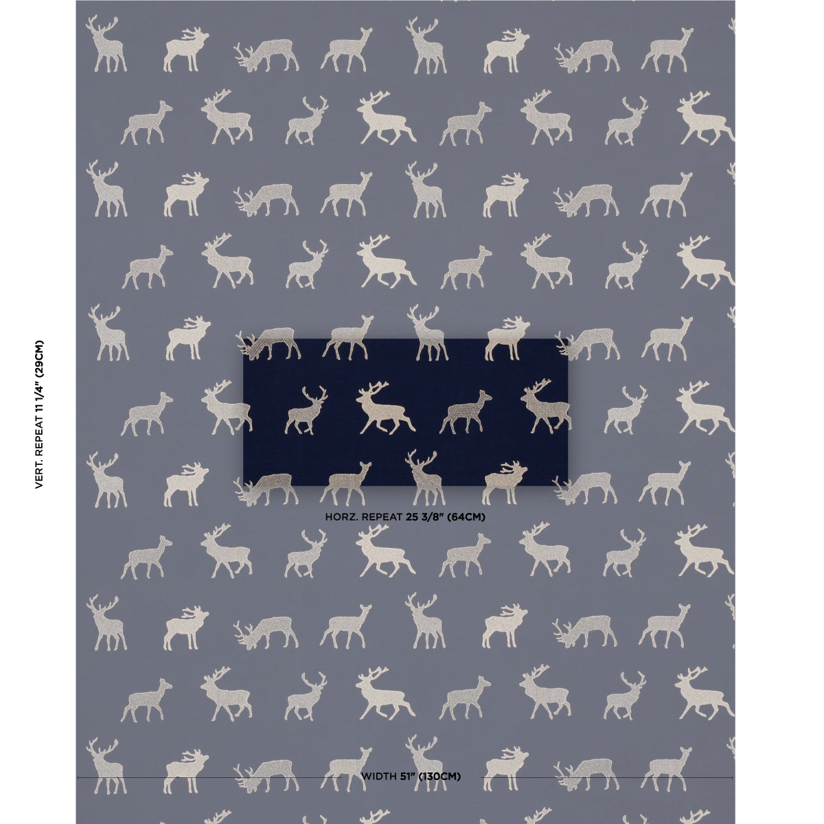 CARIBOU EMBROIDERY | Navy