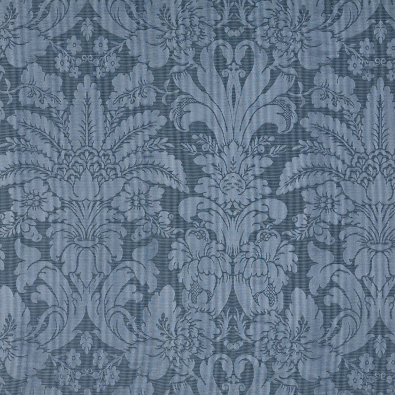 COLETTE LINEN/SILK DAMASK | Indigo