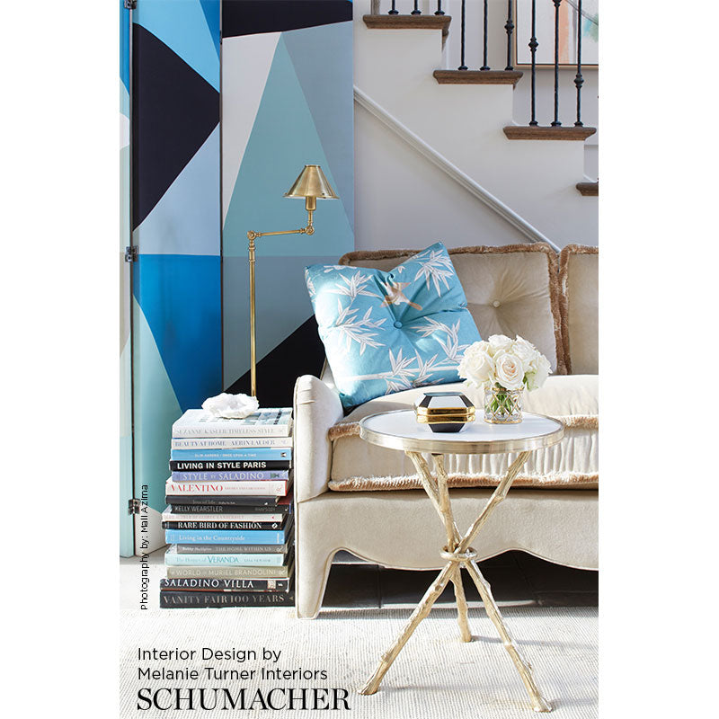 PANNELLO CUBISTA IN SETA | PAVONE