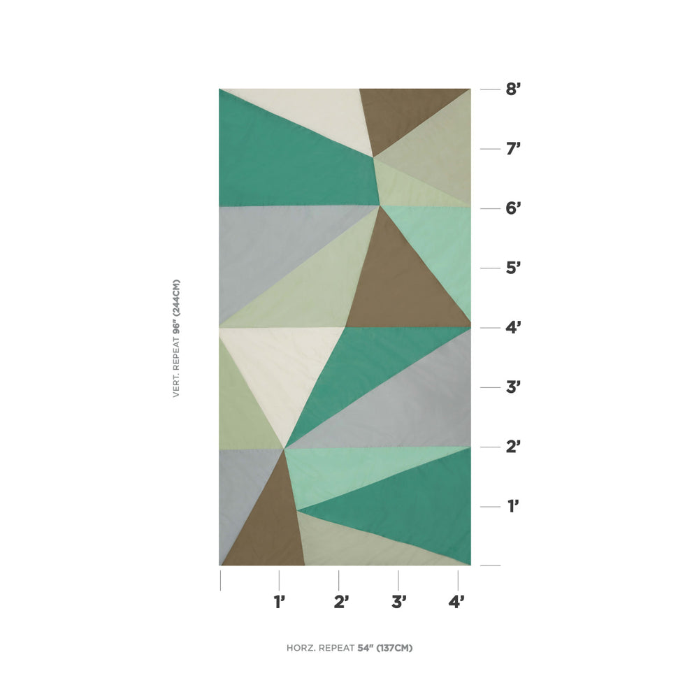 PANNELLO CUBISTA IN SETA | CELADON