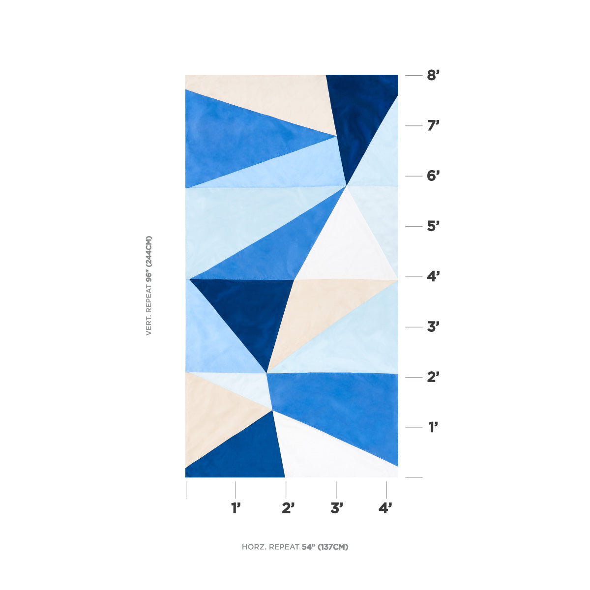 PANNELLO CUBISTA IN SETA | BLU