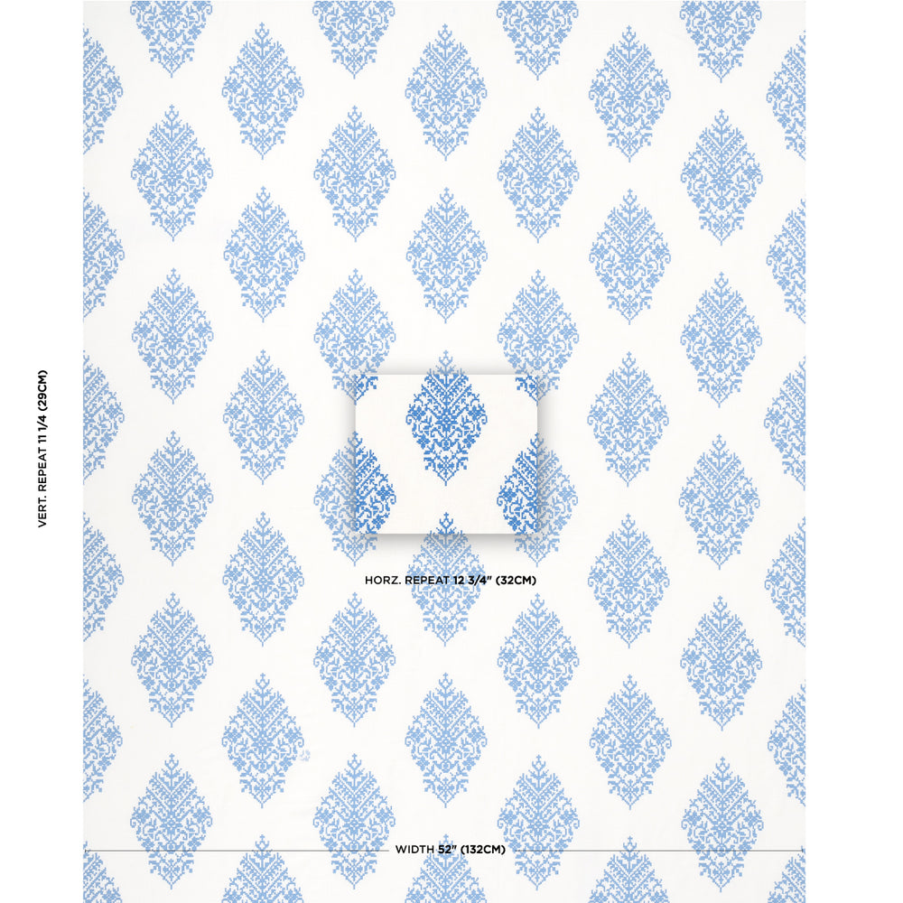 ZINDA EMBROIDERY | Blue On Ivory