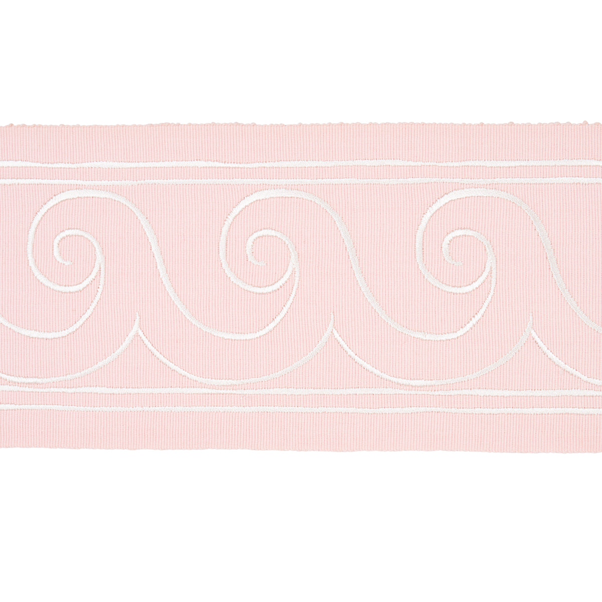 GREEK WAVES TRIM | White On Blush