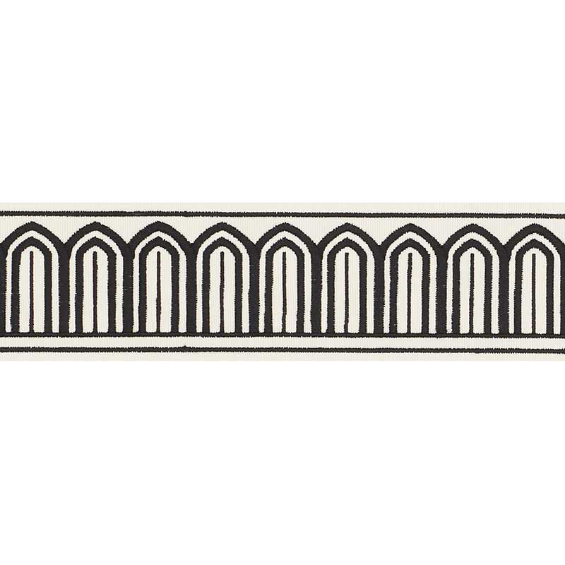 ARCHES EMBROIDERED TAPE MEDIUM | Black On White