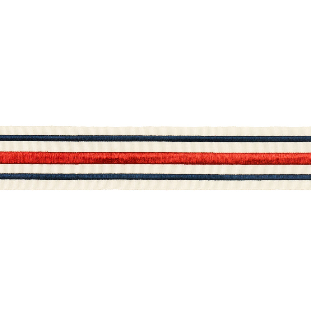 NASTRO A STRISCE MILITARE | ROSSO E BLU MARINO
