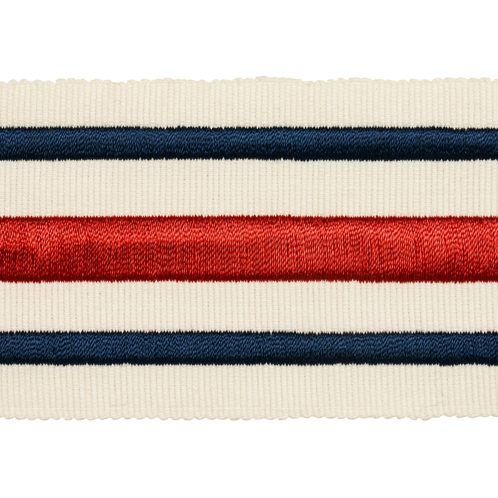 NASTRO A STRISCE MILITARE | ROSSO E BLU MARINO