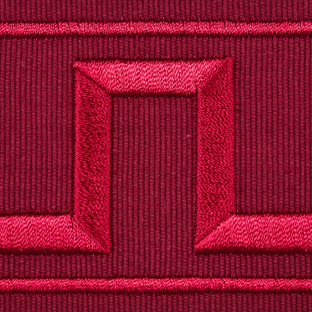 GREEK KEY EMBROIDERED TAPE | Burgundy