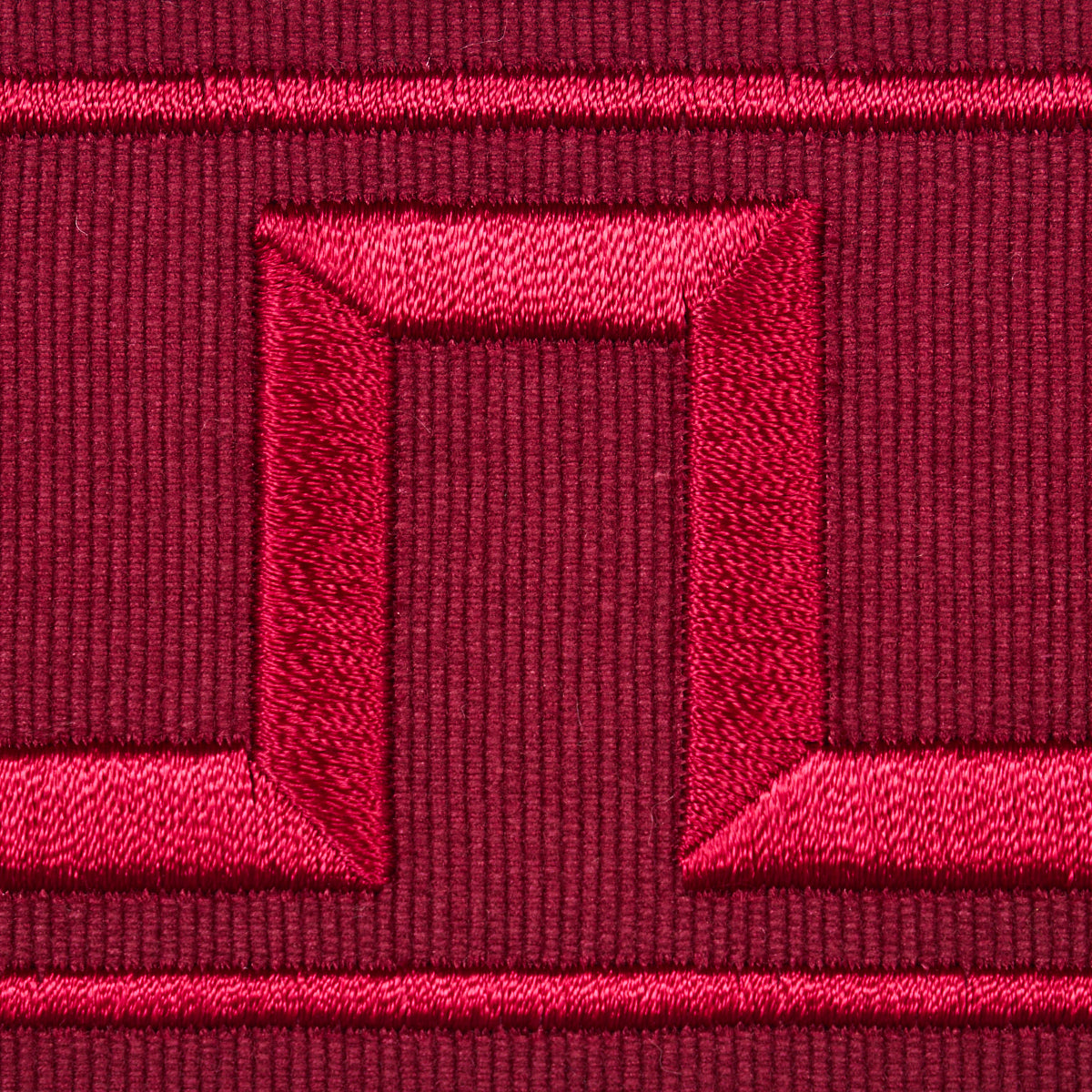 GREEK KEY EMBROIDERED TAPE | Burgundy