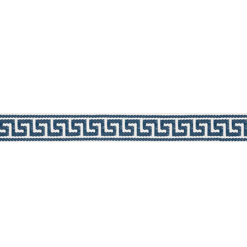 ETIENNE SILK GREEK KEY NARROW | Navy