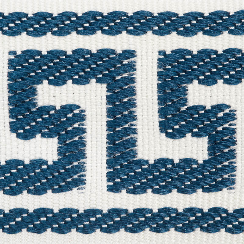 ETIENNE SILK GREEK KEY NARROW | Navy