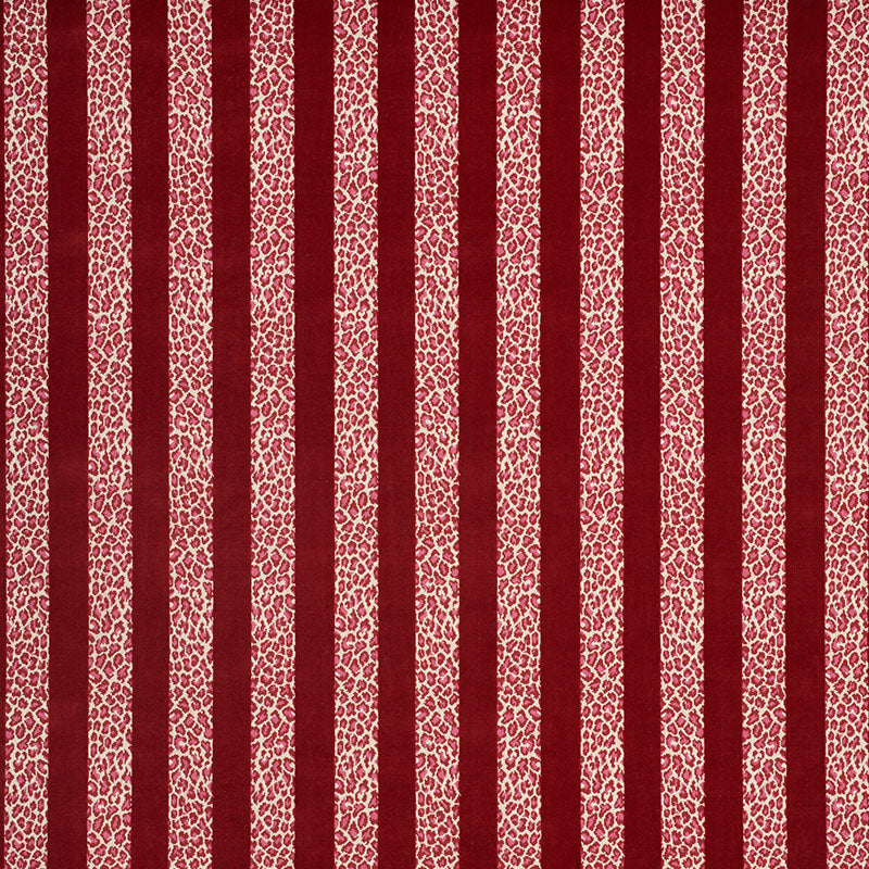 GUEPARD STRIPE VELVET | Red