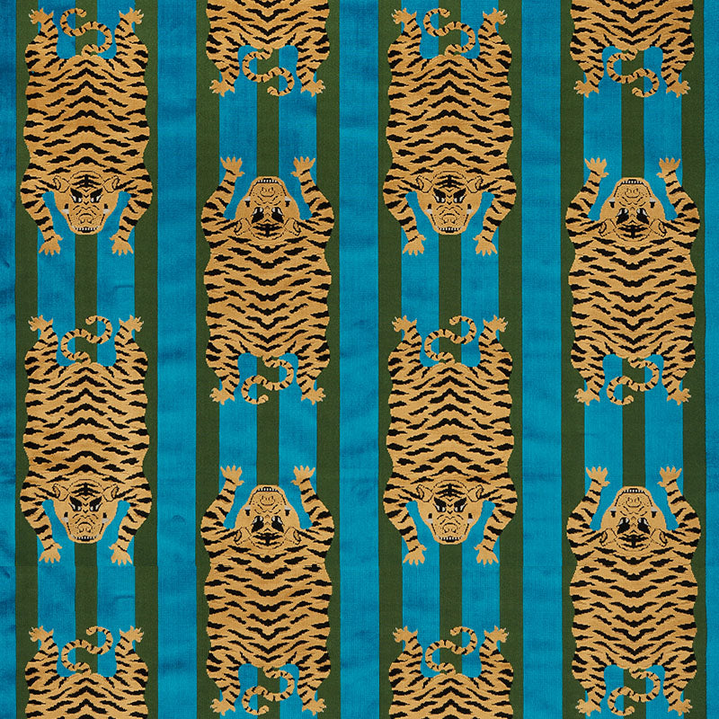 Jokhang Tiger Velvet | Peacock & Olive