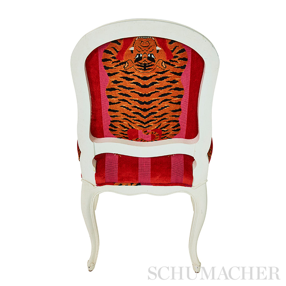 Jokhang Tiger Velvet | Red & Pink