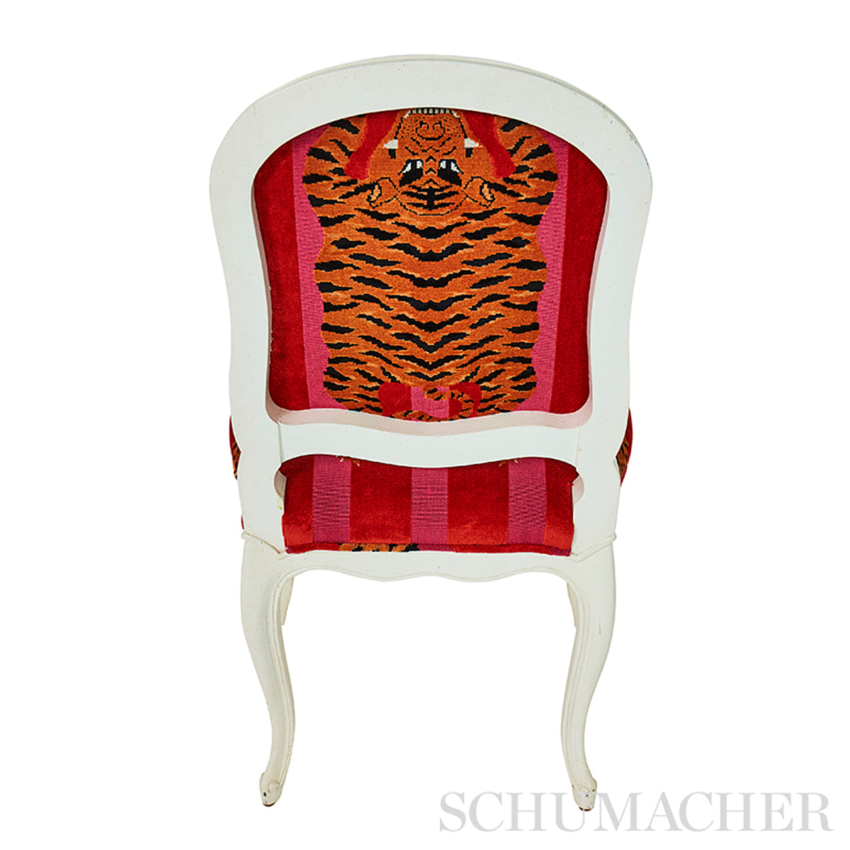 Jokhang Tiger Velvet | Red & Pink