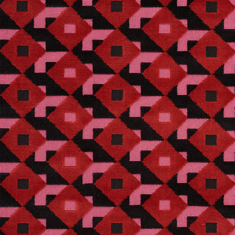 DAZZLE SHIP VELVET | Pink & Black