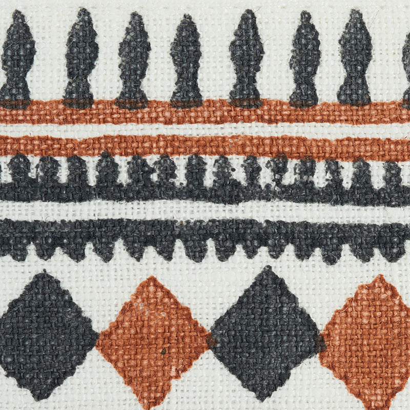 NASTRO IN LINO BLOCCATO A MANO TOULA | MARRONE SCURO