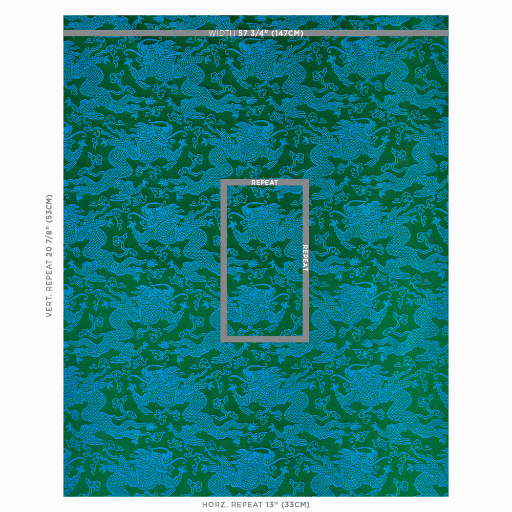 RUAN DRAGON DAMASK | Emerald