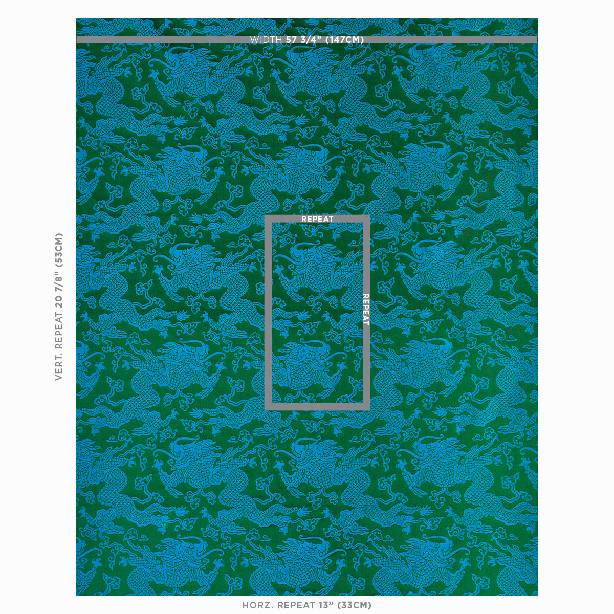 RUAN DRAGON DAMASK | Emerald