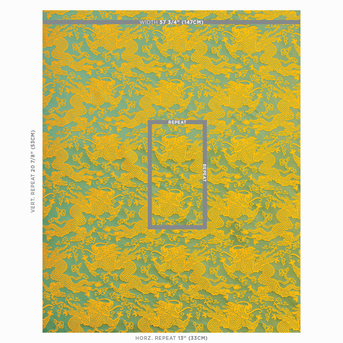 RUAN DRAGON DAMASK | Gold
