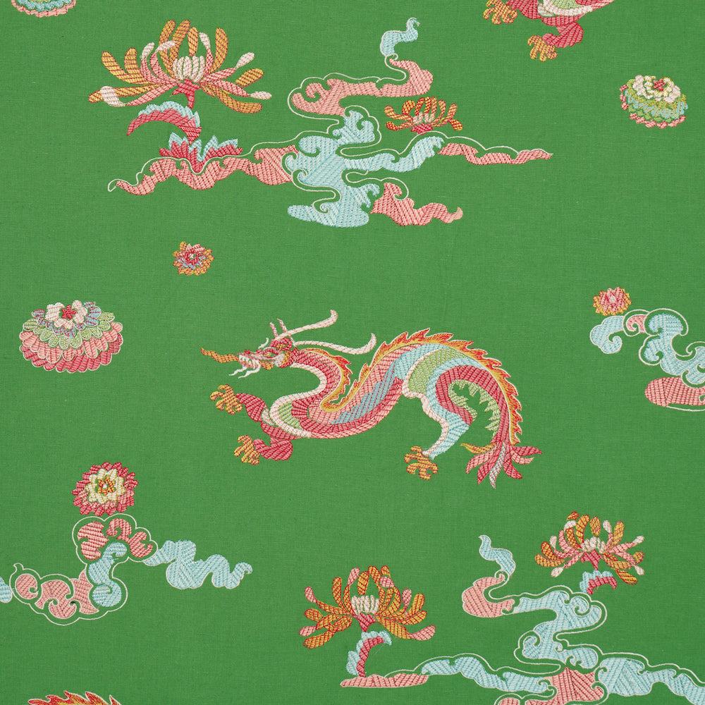 Ricamo del drago Hanlun | VERDE