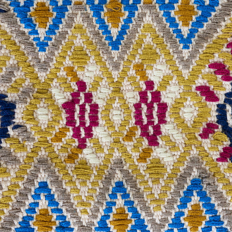 KAYA BROCCATO TESSUTO A MANO | BLU