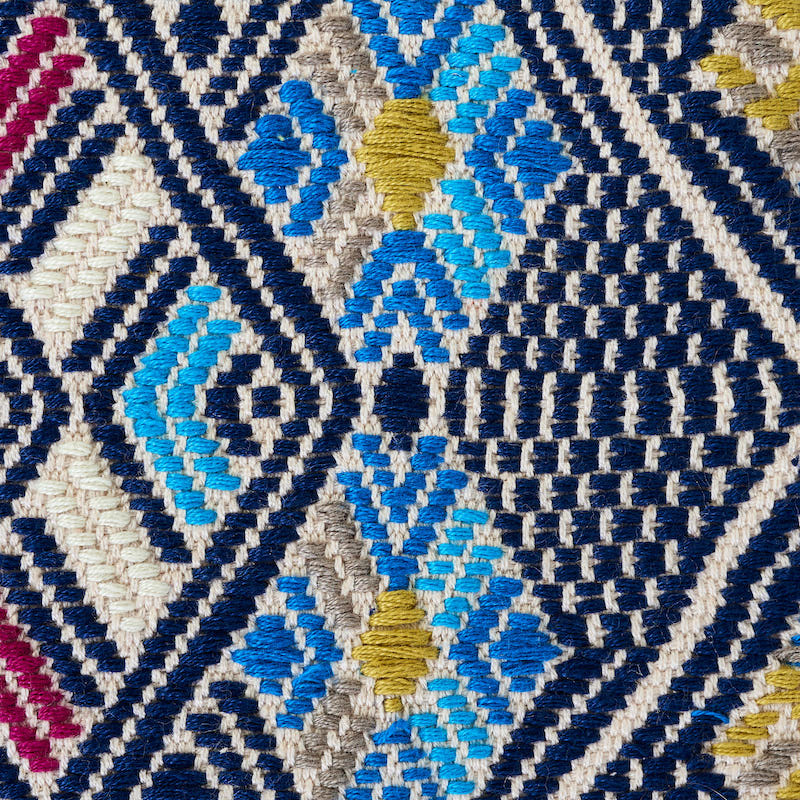 KAYA BROCCATO TESSUTO A MANO | BLU