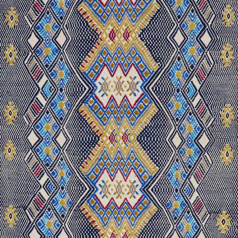 KAYA BROCCATO TESSUTO A MANO | BLU