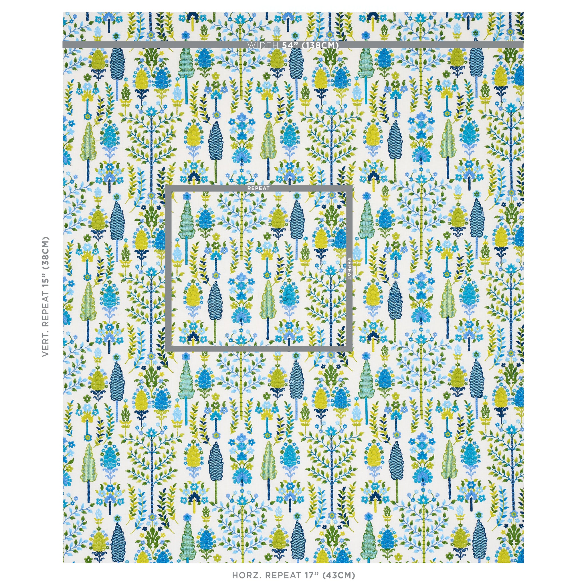 RICAMO DESNA | BLU VERDE