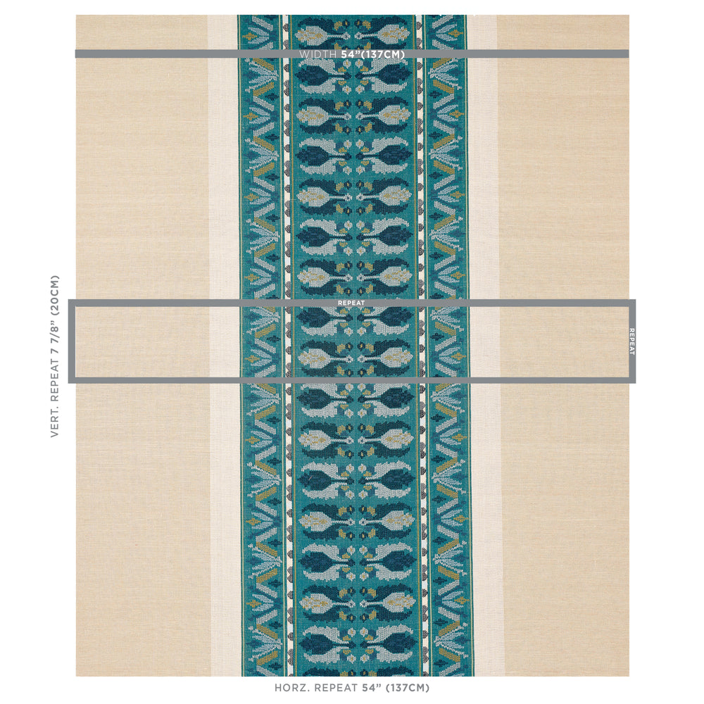 SANDOR STRIPE EMBROIDERY | Peacock