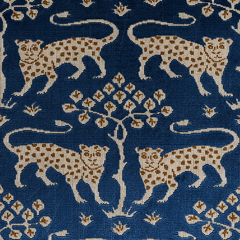 VELLUTO LEOPARDATO DEL BOSCO | ZAFFIRO