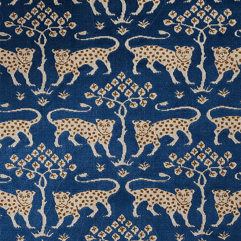 VELLUTO LEOPARDATO DEL BOSCO | ZAFFIRO