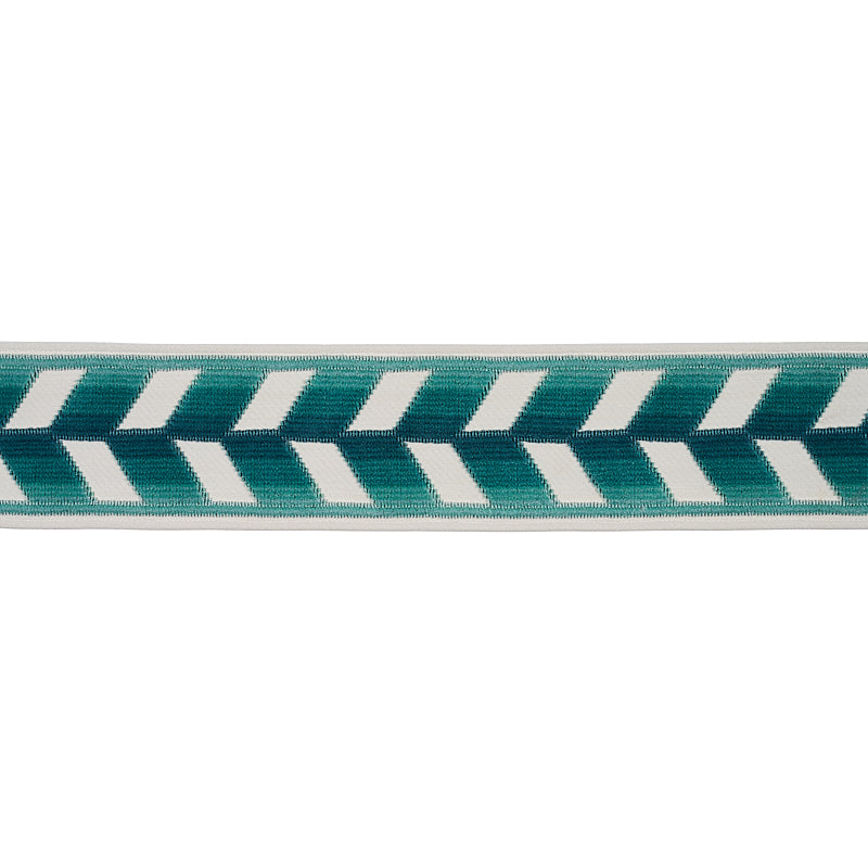 NASTRO IN VELLUTO CHEVRON STRIE | PAVONE