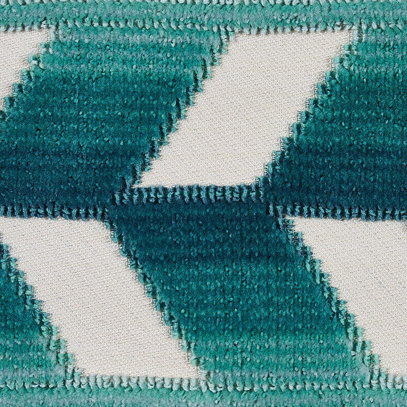 NASTRO IN VELLUTO CHEVRON STRIE | PAVONE