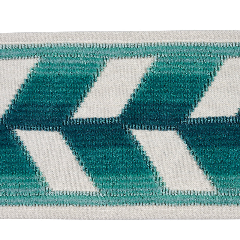 NASTRO IN VELLUTO CHEVRON STRIE | PAVONE