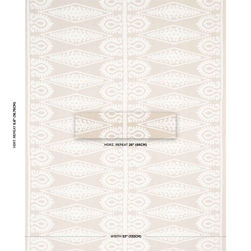 RICAMO SEEMA | AVORIO SU NATURALE