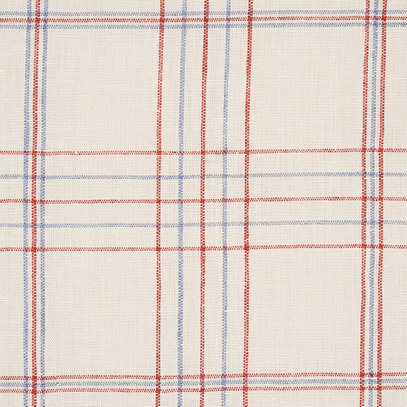 NILS PLAID IN LINO | ROSSO