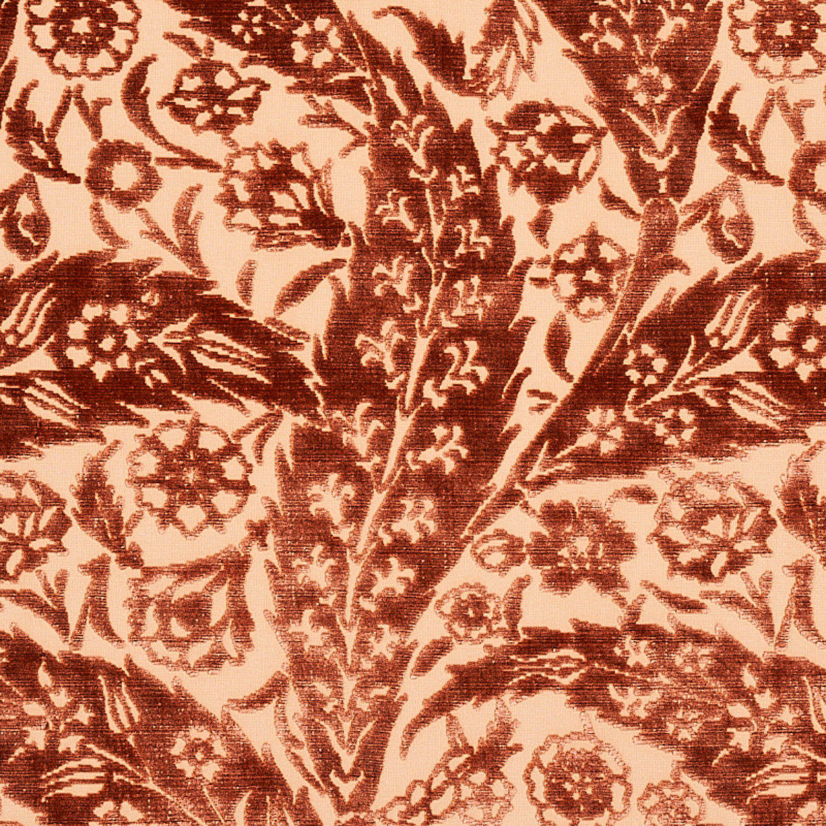 VELLUTO DI SETA SAZ PAISLEY | TERRACOTTA
