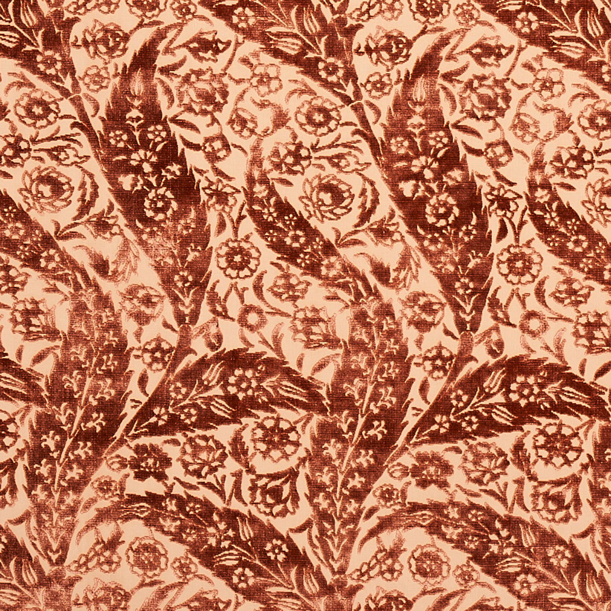 VELLUTO DI SETA SAZ PAISLEY | TERRACOTTA