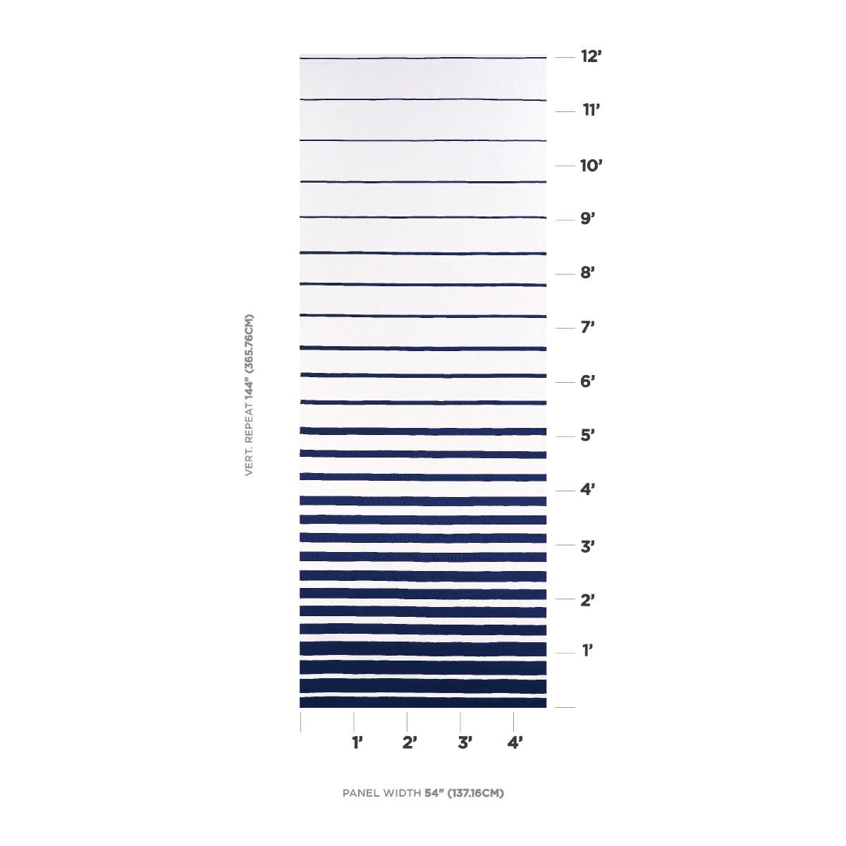 RIBBON APPLIQUÉ PANEL | Navy On Ivory