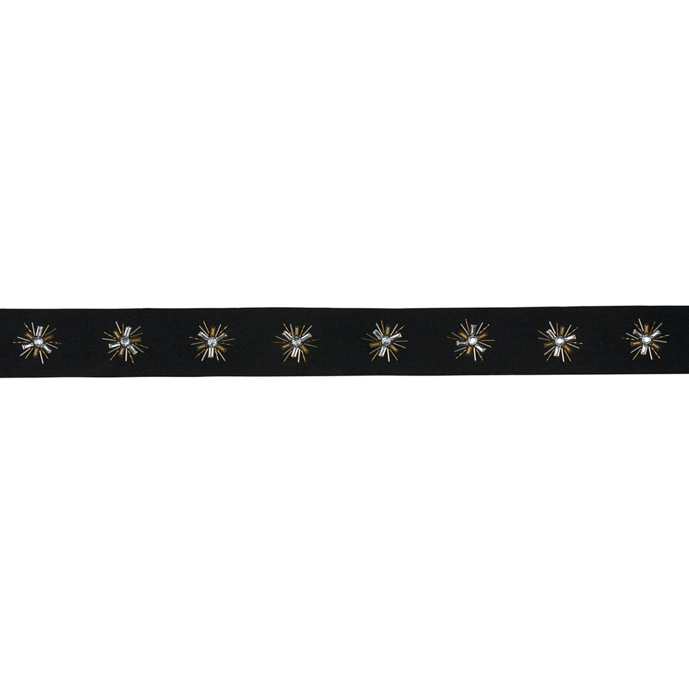 NASTRO CON PERLINE COSTELLAZIONE | NERO