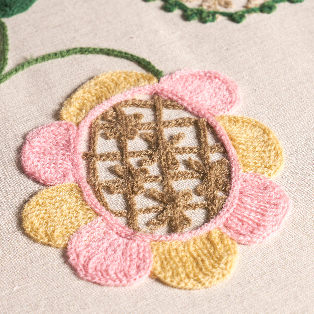 RICAMO MANDEVILLA | ROSA E VERDE