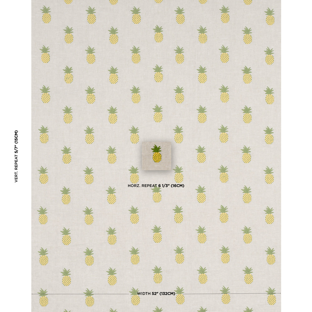 RICAMO ANANAS | VERDE SU NATURALE