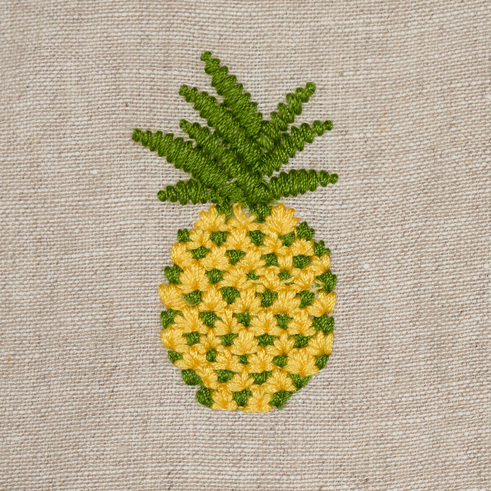 RICAMO ANANAS | VERDE SU NATURALE