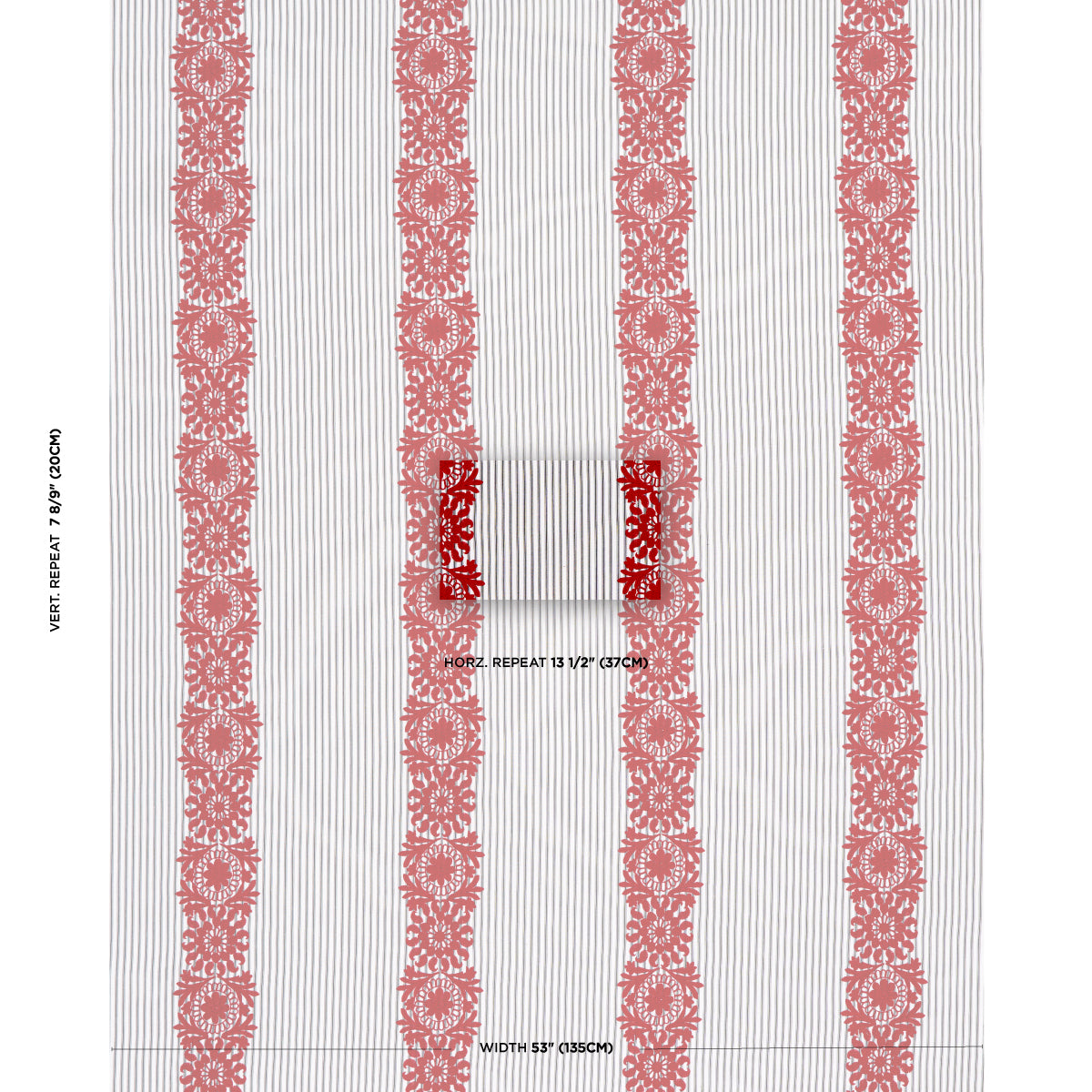 Joelle Stripe | Red On Black