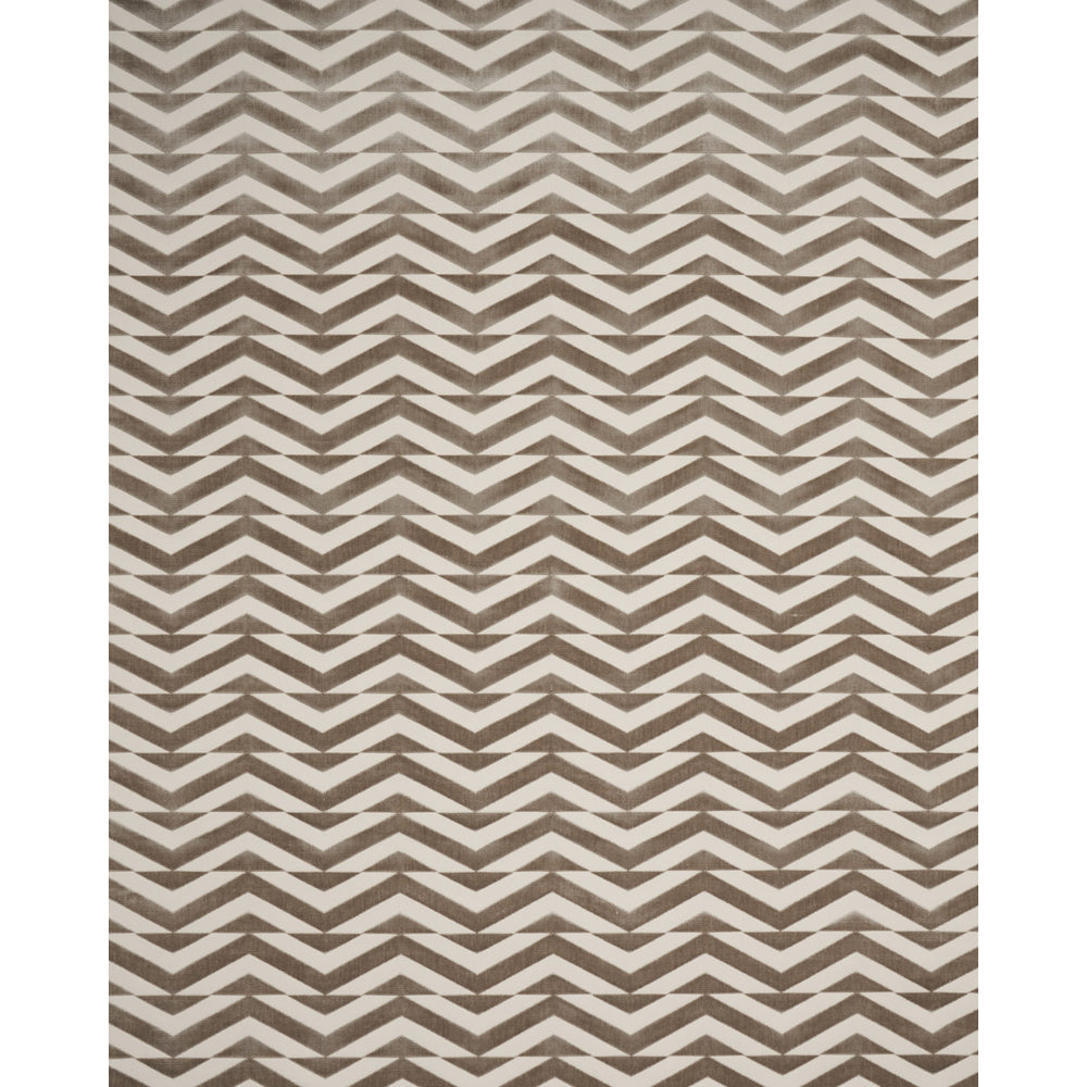 VELLUTO TAGLIO CHEVRON ROTTO | TORTORA SU AVORIO