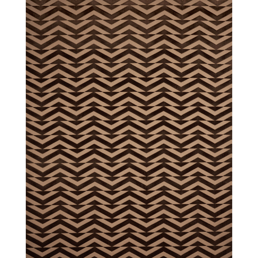 VELLUTO TAGLIO CHEVRON ROTTO | MARRONE SU CAMMELLO
