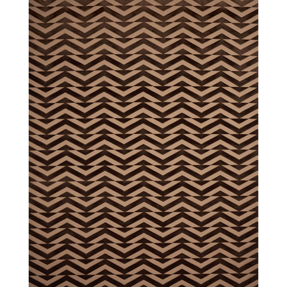 VELLUTO TAGLIO CHEVRON ROTTO | MARRONE SU CAMMELLO